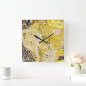 Die Hydra, Gustav Klimt Quadratische Wanduhr (Zuhause)