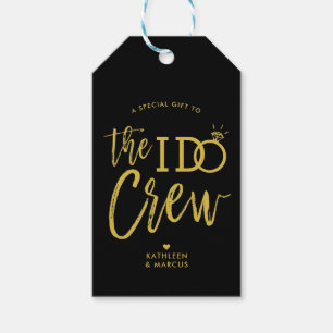 Die I-Crew Hochzeitsfeier Gunst Gold Geschenkanhänger