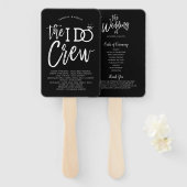 Die I-Crew | Hochzeitsfeier und Programm Black Fächer (Vorne und Hinten)