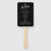 Die I-Crew | Hochzeitsfeier und Programm Black Fächer (Rückseite)