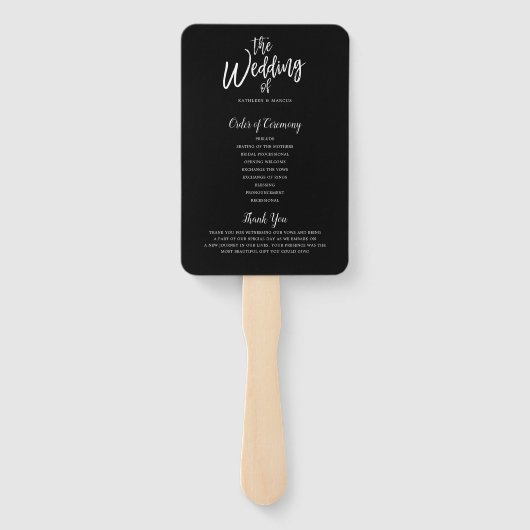 Die I-Crew | Hochzeitsfeier und Programm Black Fächer (Rückseite)