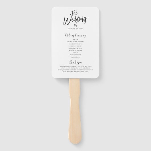 Die I-Crew | Hochzeitsfeier und Programm Fächer (Rückseite)