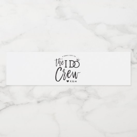 Die I-Crew | Hochzeitsfeier Wasserflaschenetikett (Einzelnes Label)