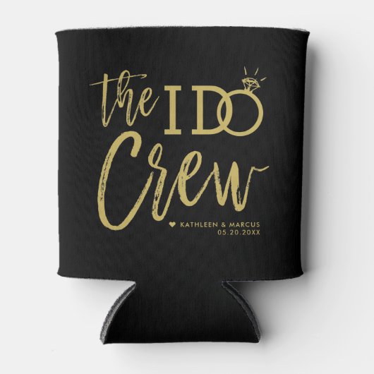 Die I-Crew | Ihre Hochzeitsfeier | Gold Script Dosenkühler (Vorderseite)