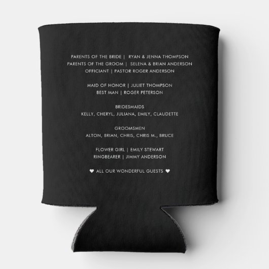 Die I-Crew | Ihre Hochzeitsfeier | Gold Script Dosenkühler (Rückseite)