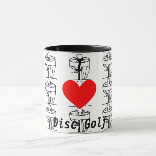 Die i ♥ Disc-Golfkaffee-Tasse Tasse (Zentrum)