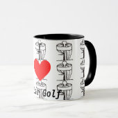 Die i ♥ Disc-Golfkaffee-Tasse Tasse (VorderseiteRechts)