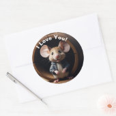 Die I-Liebe Runder Aufkleber (Umschlag)