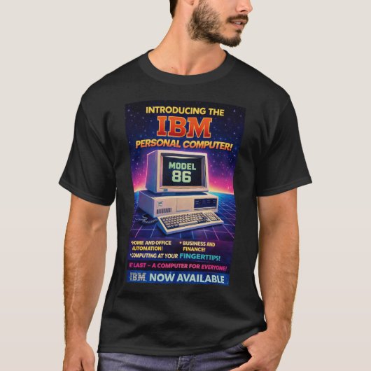 Die "IBM Model 86" Retro-Tech T-Shirt (Vorderseite)
