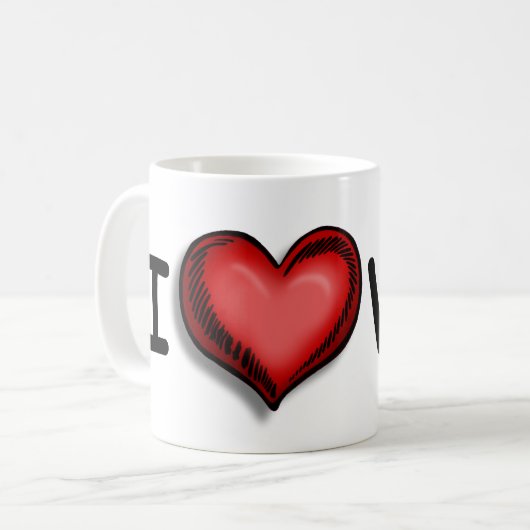 Die "ICH <3 VFX" Tasse! Kaffeetasse (Vorderseite Links)