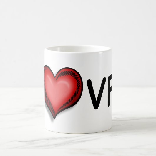 Die "ICH <3 VFX" Tasse! Kaffeetasse (Mittel)