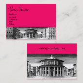 DIE IDEALE STADT, rosa, fuchsien Visitenkarte (Vorne/Hinten)
