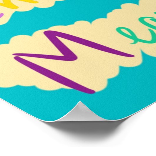 Die Idee eines Klassenzimmers, das Poster schreibt (Ecke)