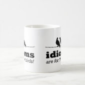 Die Idiome sind für die Vögel Funny Grammar Nerd G Kaffeetasse (Mittel)