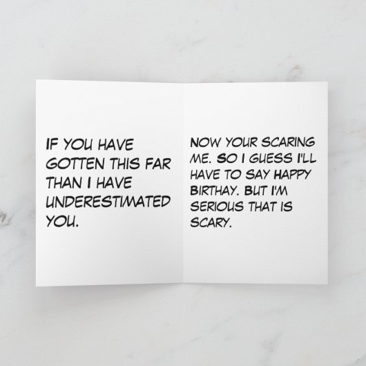 Die Idiotkarte Karte (Innenseite)