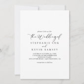 Die idyllische, stilvolle Kalligrafie-Hochzeit von Einladung (Vorderseite)