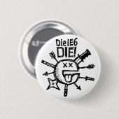 Die IE6 DIE! Sketchnote Knopf Button (Vorne & Hinten)