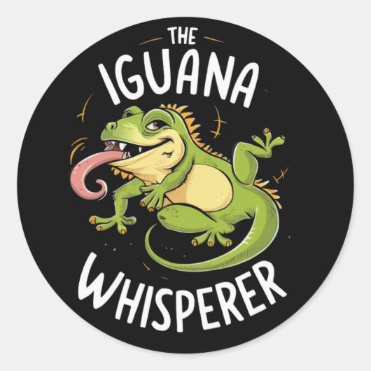 DIE IGUANA WHISPERIN RUNDER AUFKLEBER (Vorderseite)