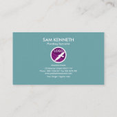 Die Ikone des blauen Flut-Wasser-kreativen Visitenkarte (Rückseite)