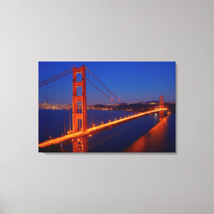 Die ikonenhafte Brücke mit San Francisco Leinwanddruck