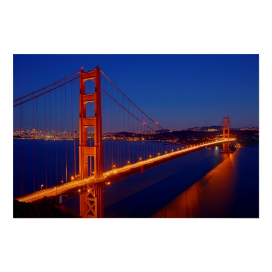 Die ikonische Brücke mit San Francisco Poster (Vorderseite)