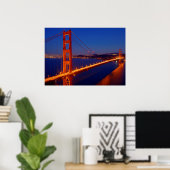 Die ikonische Brücke mit San Francisco Poster (Heimbüro)
