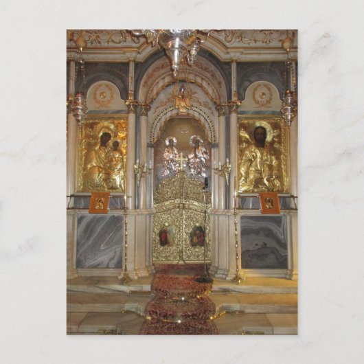 Die Ikonostase, Kirche des Metamorphis, Syros Postkarte (Vorderseite)