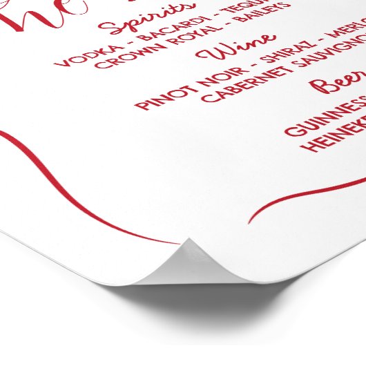 Die Illustration der Bar Wedding Whimsical Hand Poster (Ecke)