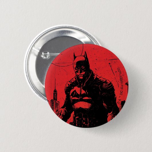 Die Illustration des Comic Batman Button (Vorne & Hinten)