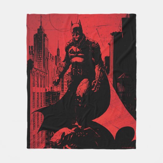 Die Illustration des Comic Batman Fleecedecke (Vorderseite)