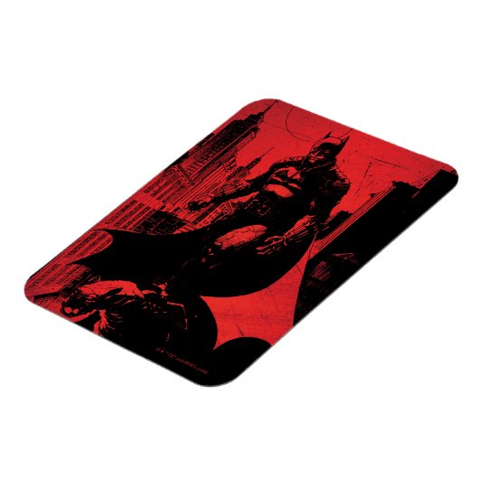 Die Illustration des Comic Batman Magnet (Linke Seite)