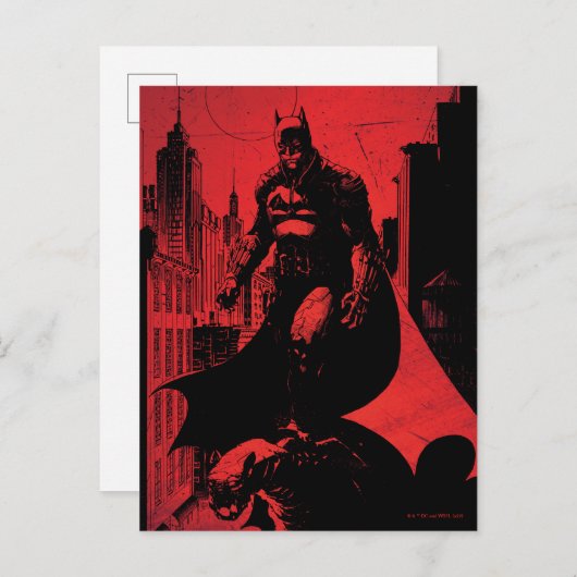 Die Illustration des Comic Batman Postkarte (Vorne/Hinten)