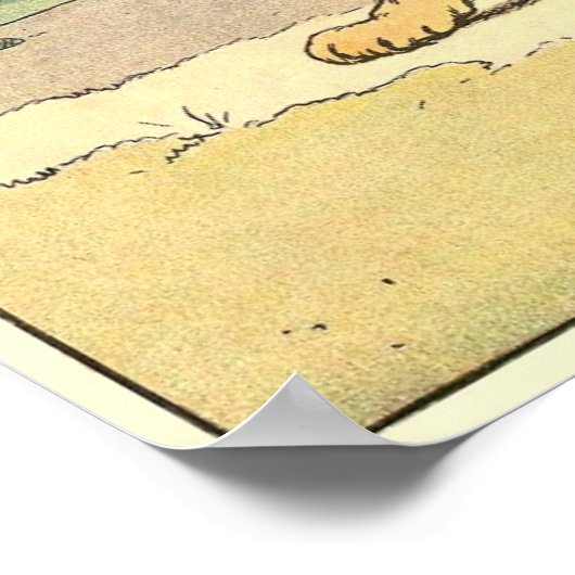 Die Illustration des Löwenbuches Poster (Ecke)