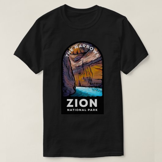 Die Illustration des Nationalparks Narrows Zion T-Shirt (Design vorne)