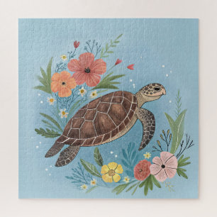 Die Illustration einer Meeresschildkröte Puzzle