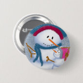 Die Illustration von SnowMomma und SnowGirl Button (Vorne & Hinten)