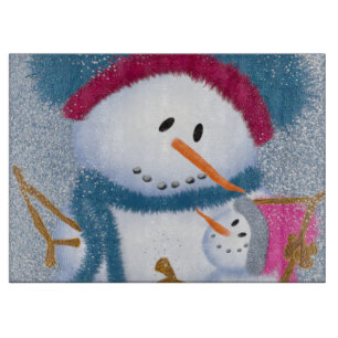 Die Illustration von SnowMomma und SnowGirl Schneidebrett