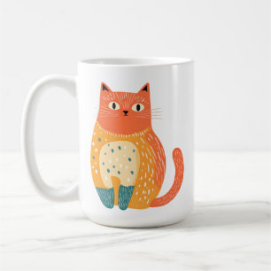 Die Illustration zeigt ein süßes Kätzchen Kaffeetasse