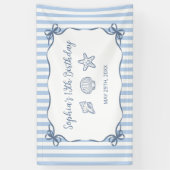 Die im Sommer handgezeichnete Geburtstagsfeier Banner (Vertikal)
