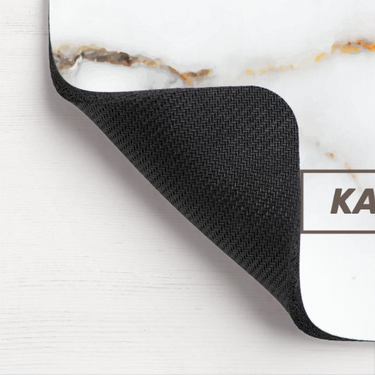 Die Imitat sind aus Marmor und in Weiß gehalten Mousepad (Ecke)