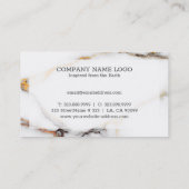 Die Imitat sind in beige und weiß gehalten. Visitenkarte (Rückseite)