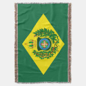 Die Imperiale Fahne Brasiliens hält Decke (Vorderseite Vertikal)