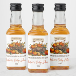 Die in der Nähe angebaute Puppen-Farmer-Market-Bab Alkoholflaschenetikett