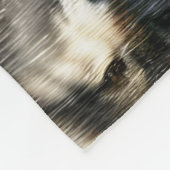 Die indische Frau mit loyalem Wolf Fleecedecke (Ecke)