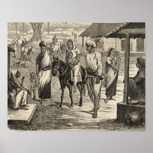 Die indische Hungersnot Poster (Vorne)