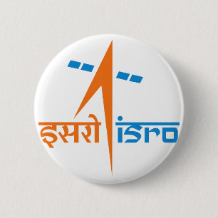 Die indische Raum-Forschungs-Organisation - ISRO Button