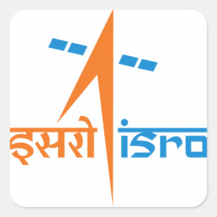 Die indische Raum-Forschungs-Organisation - ISRO Quadratischer Aufkleber