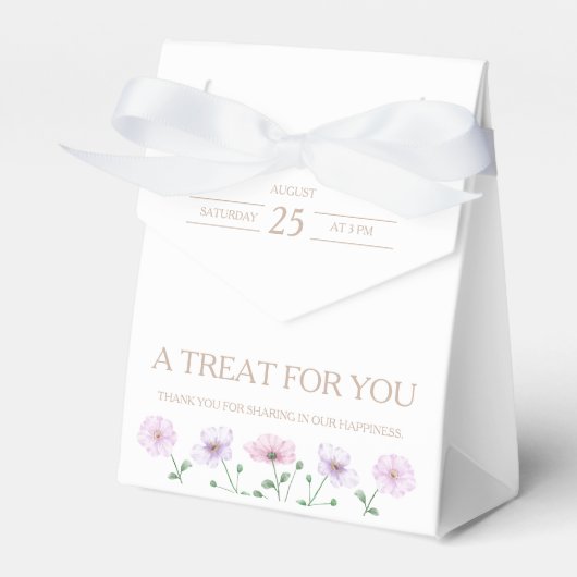 Die individuell anpassbare Lilac Floral Baby Showe Geschenkschachtel (Vorderseite)