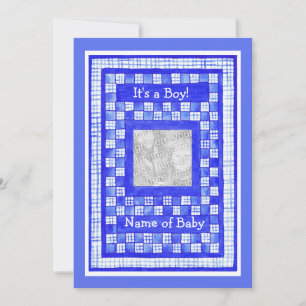 Die individuell anpassbare neue Baby Boy Announcem Ankündigung