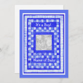 Die individuell anpassbare neue Baby Boy Announcem Ankündigung (Vorne/Hinten)